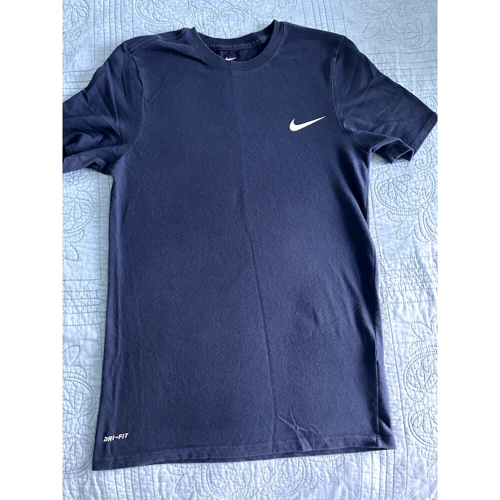 Men Nike Basic Shirt Navy Blue Size Small Pre Owned
